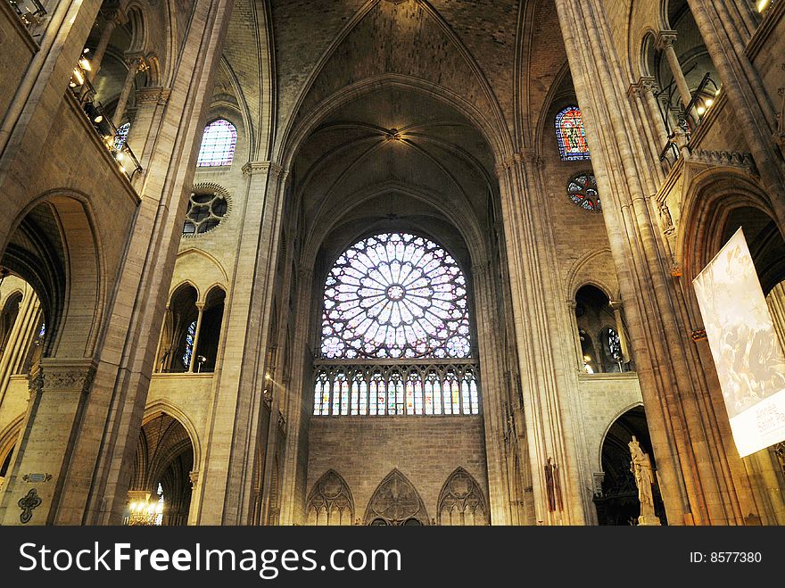 Arch architecture of the cathedral, skylight of  beautiful church. Arch architecture of the cathedral, skylight of  beautiful church