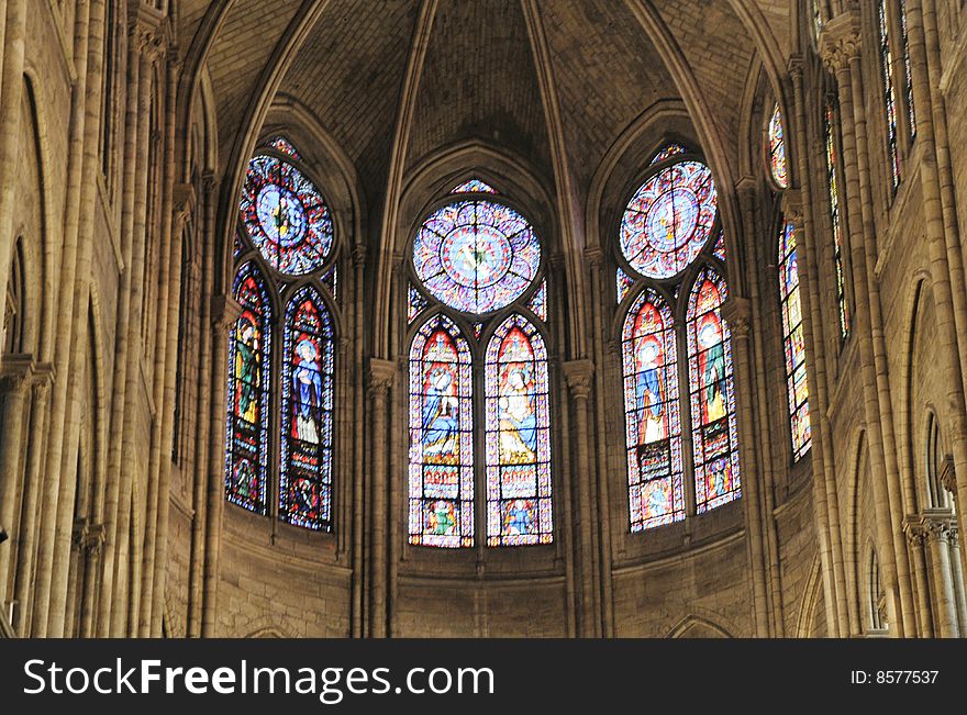 Arch architecture of the cathedral, skylight of  beautiful church. Arch architecture of the cathedral, skylight of  beautiful church