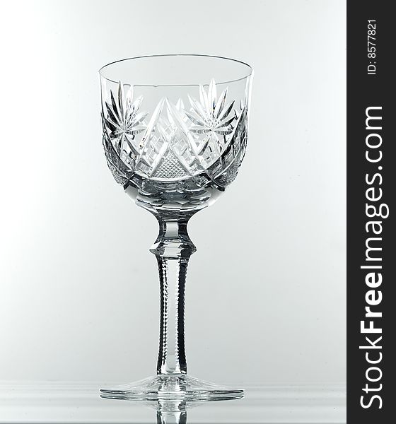 Photo of cristal wine glass. Photo of cristal wine glass