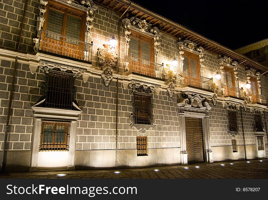 Important building in Granada Spain. Andalusian architecture.