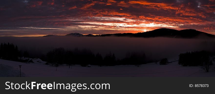 Peak Spicak and Javor - panorama photo. Peak Spicak and Javor - panorama photo