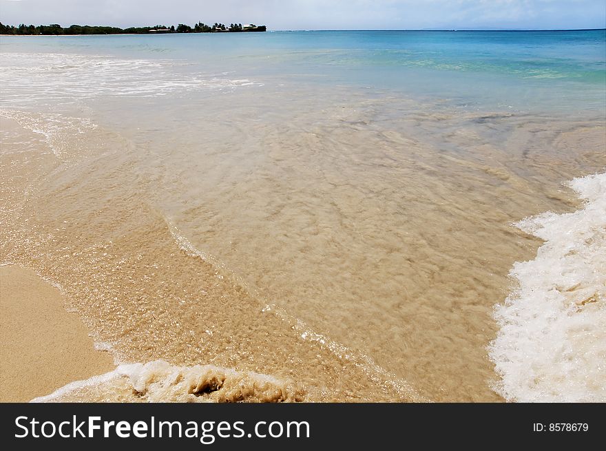 Waves in the carribean sea in Martinique. Waves in the carribean sea in Martinique