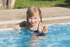 Girl In The Swimming-pool Royalty Free Stock Photos Girl In The Swimming-pool Royalty Free Stock Photos