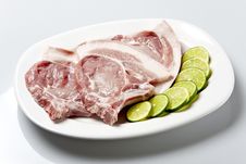 Pork Steak Or Loin Chop Royalty Free Stock Photography Pork Steak Or Loin Chop Royalty Free Stock Photography