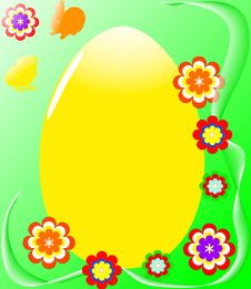 Easter Egg With Flowers Royalty Free Stock Photos Easter Egg With Flowers Royalty Free Stock Photos
