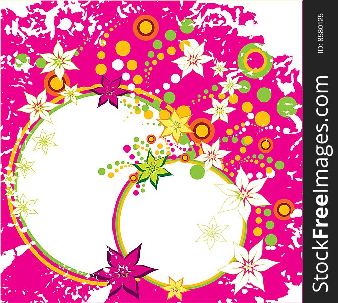 Floral background vector, decorate card
