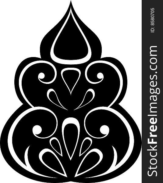 Retro black and white ornament (vector). Retro black and white ornament (vector)