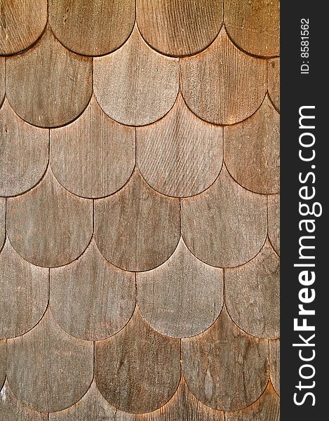 Wooden shingle wall - background, texture