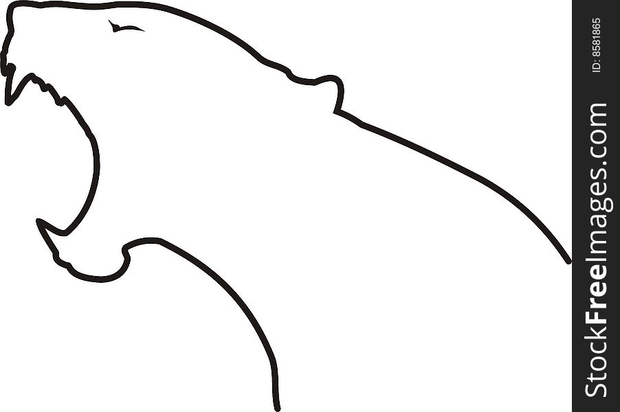 Line  drawing of lion female, puma or jaguar head. Can be used as part of logo. Available in cdr or ai  file. Line  drawing of lion female, puma or jaguar head. Can be used as part of logo. Available in cdr or ai  file.