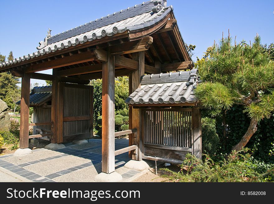 Japanese garden - traditional entrance gate