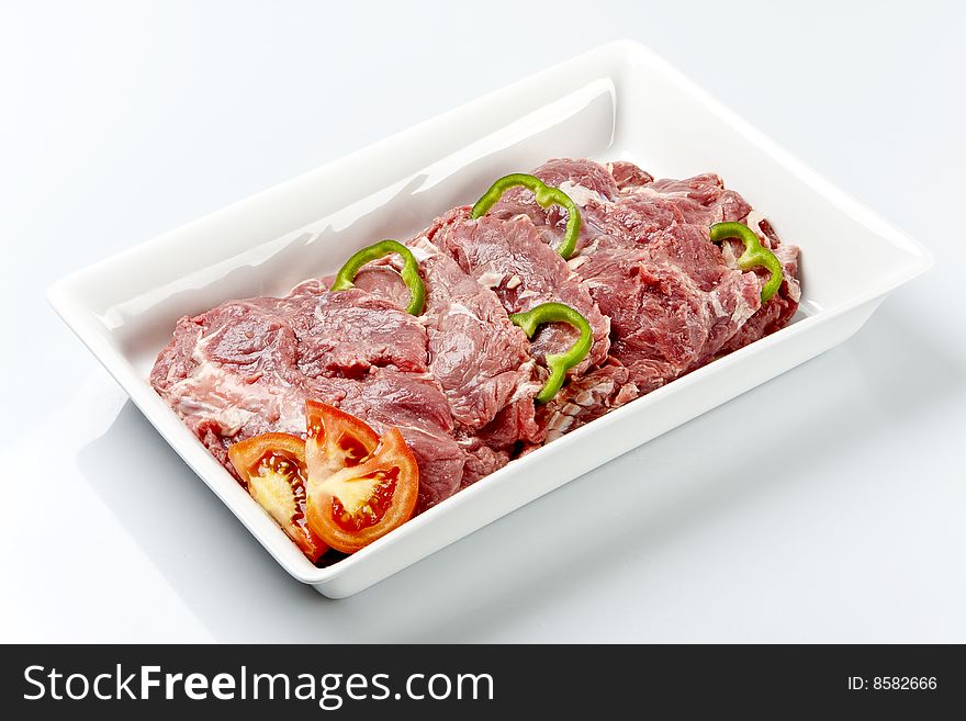 Raw beef cut known as rump