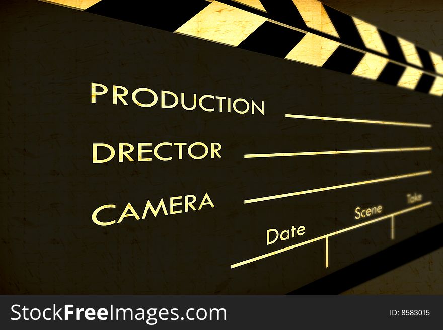 Old film Clapboard