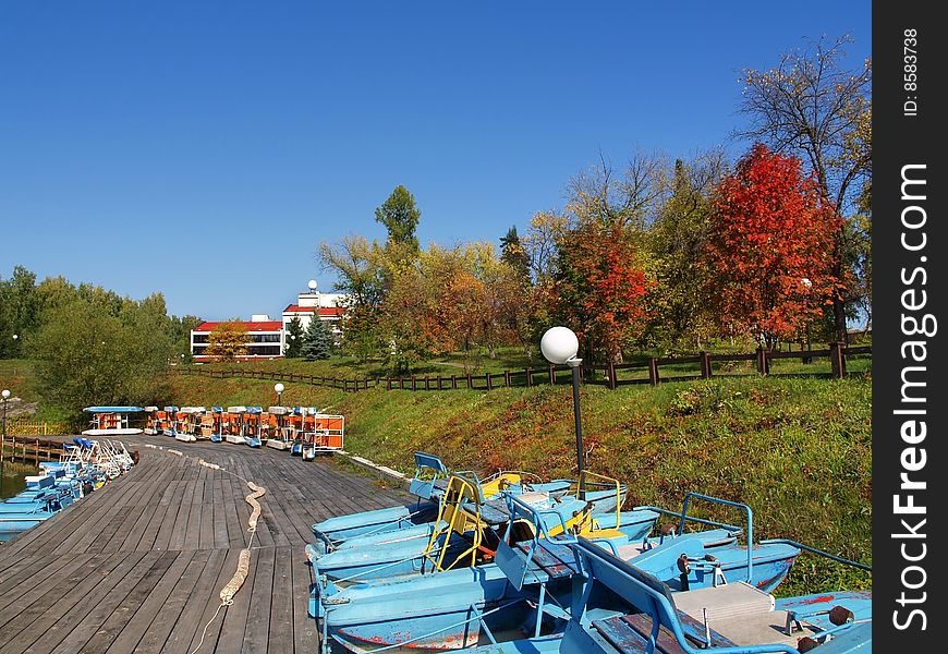 Life left dock bright beautiful fall day