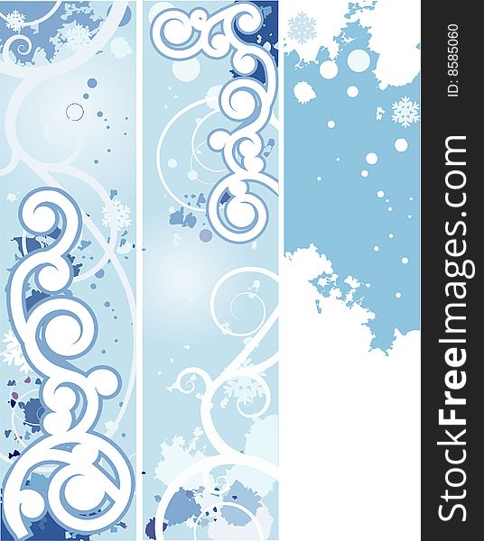 Nice winter banners. Vector illustration