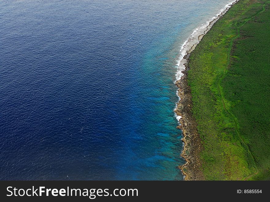 Coastline of the caipan island