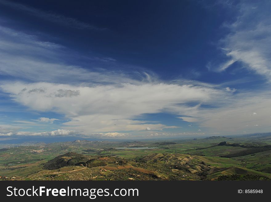 This is a beautiful panorama in Sicily.