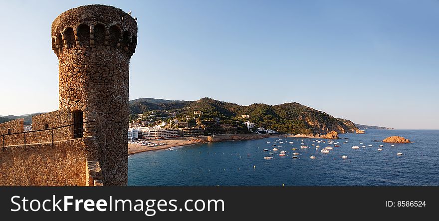 Old stronghold lookout tower , Tossa de Mar ,Spain