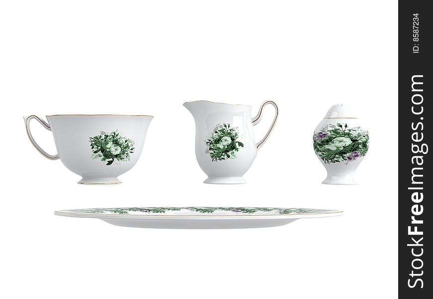 Rendered 3d isolated ware other objects