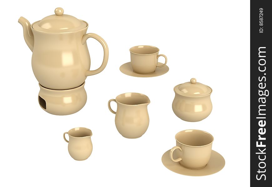 Rendered 3d isolated ware other objects