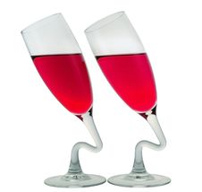 Two Glasses With Liquid Royalty Free Stock Photography