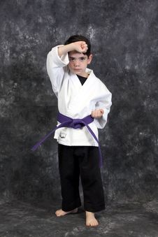 Martial Arts Puch Boy Royalty Free Stock Photo Martial Arts Puch Boy Royalty Free Stock Photo
