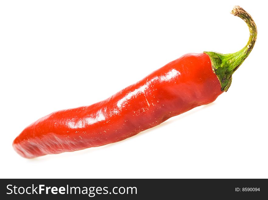 Red pepper isolated on white