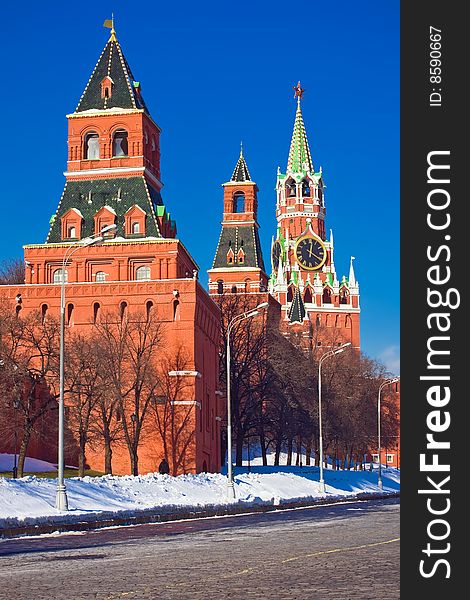 Red Square, Kremlin and Spasskaya tower, Moscow. Red Square, Kremlin and Spasskaya tower, Moscow