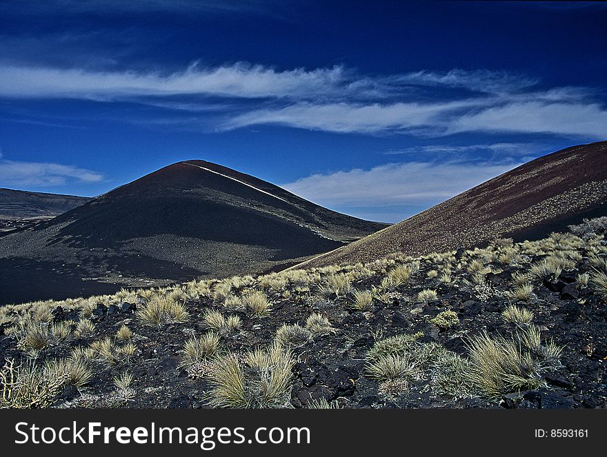 Volcanic Landscape in Payunia Provincia Park, Argentina. Volcanic Landscape in Payunia Provincia Park, Argentina