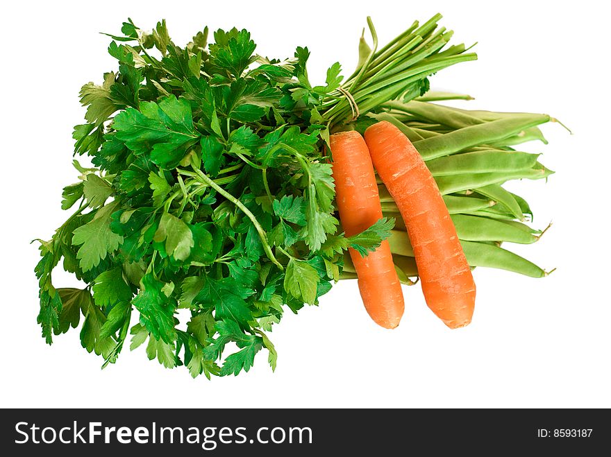 Vegetable collection on white background. Vegetable collection on white background