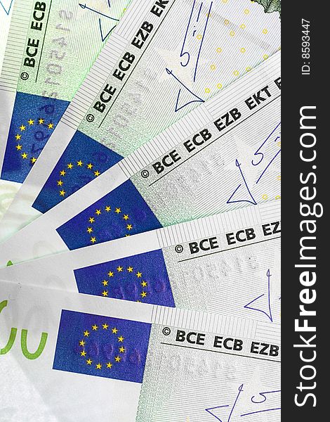 Heap of euro bills close-up. Heap of euro bills close-up.