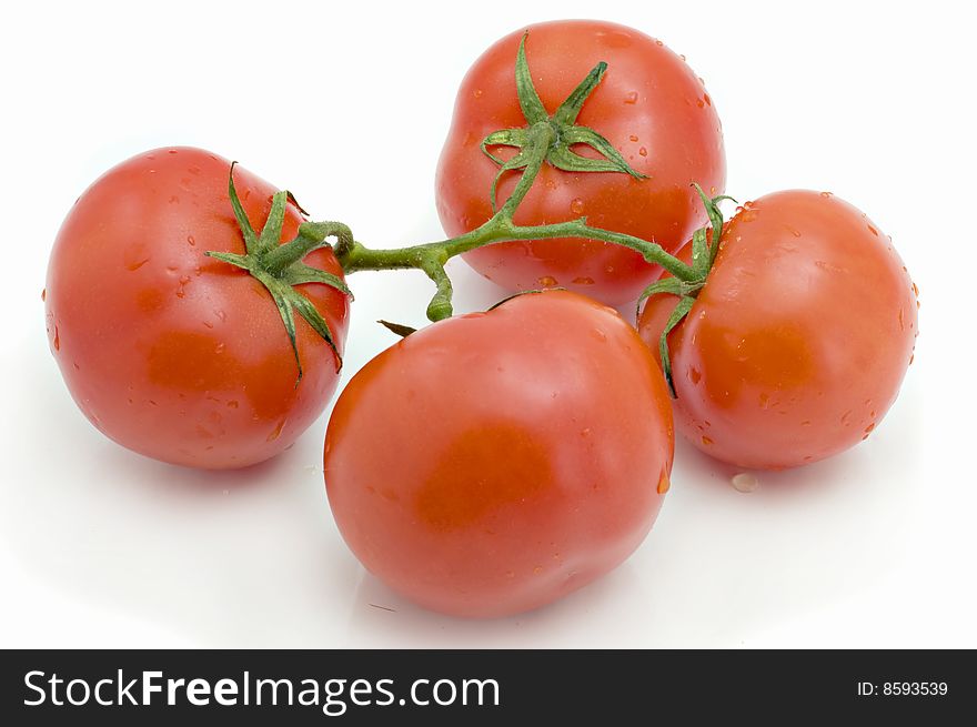 Tomatoes isolated on the white