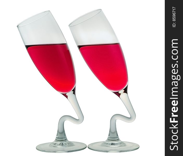 Two glasses with liquid