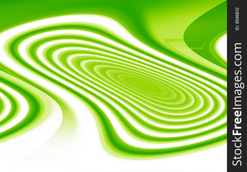 Green dynamic waves on white background. Green dynamic waves on white background