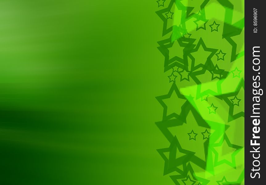 Green texture with stars on right side. abstract illustration. Green texture with stars on right side. abstract illustration