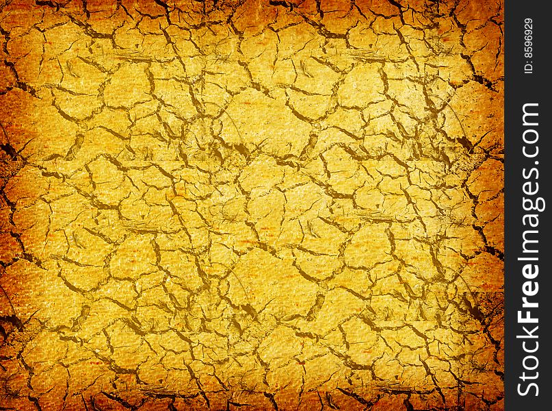 Yellow and brown texture with cracks. abstract illustration. Yellow and brown texture with cracks. abstract illustration
