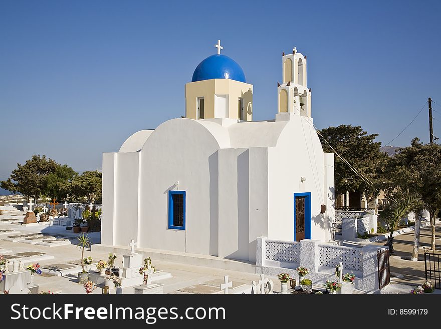 Pretty Greek Church, Santorini, Greece