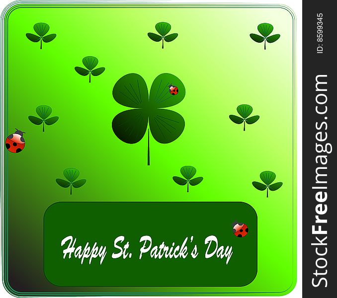 Clover on St. Patrick's Day. Vectors illustration