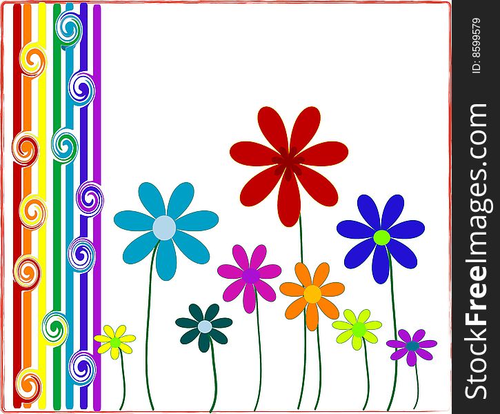 Background With Flowers.