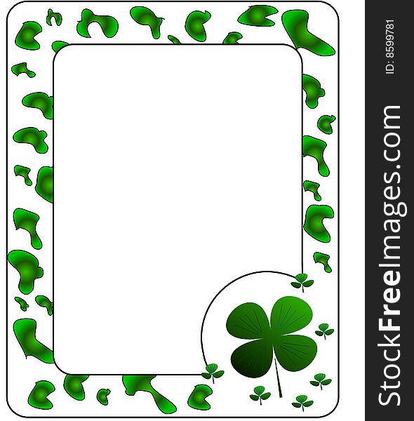 Frame with clover.