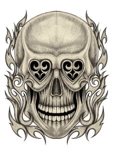 Art Skull Tattoo. Stock Photography Art Skull Tattoo. Stock Photography
