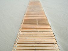 Footbridge In The Sand Royalty Free Stock Images Footbridge In The Sand Royalty Free Stock Images