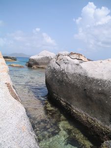 Boulders On The Beach Royalty Free Stock Photography