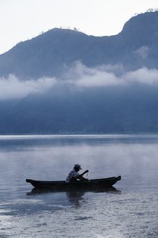 Lonely Fisherman Stock Photos Lonely Fisherman Stock Photos