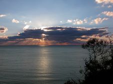 Sunset On The Sea Royalty Free Stock Photos Sunset On The Sea Royalty Free Stock Photos