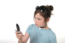 Teen Girl With Cellphone 4a Royalty Free Stock Images Teen Girl With Cellphone 4a Royalty Free Stock Images