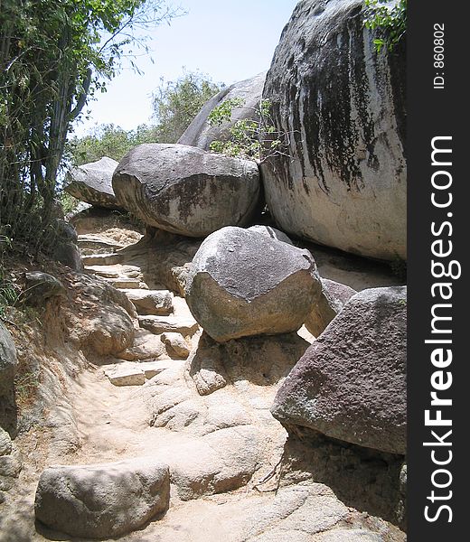 The rocky trail up to the Top of the Baths at Virgin Gorda, British Virgin Islands. If you can, please leave a comment about what you are going to use this image for. It'll help me for future uploads.