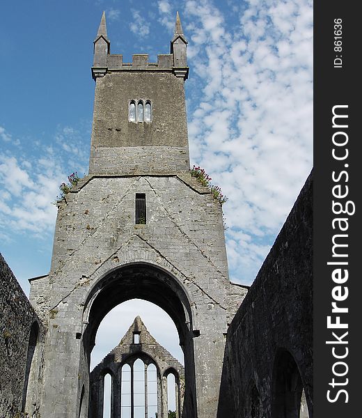 Historic cathedral ruins located in ennis county clare ,ireland