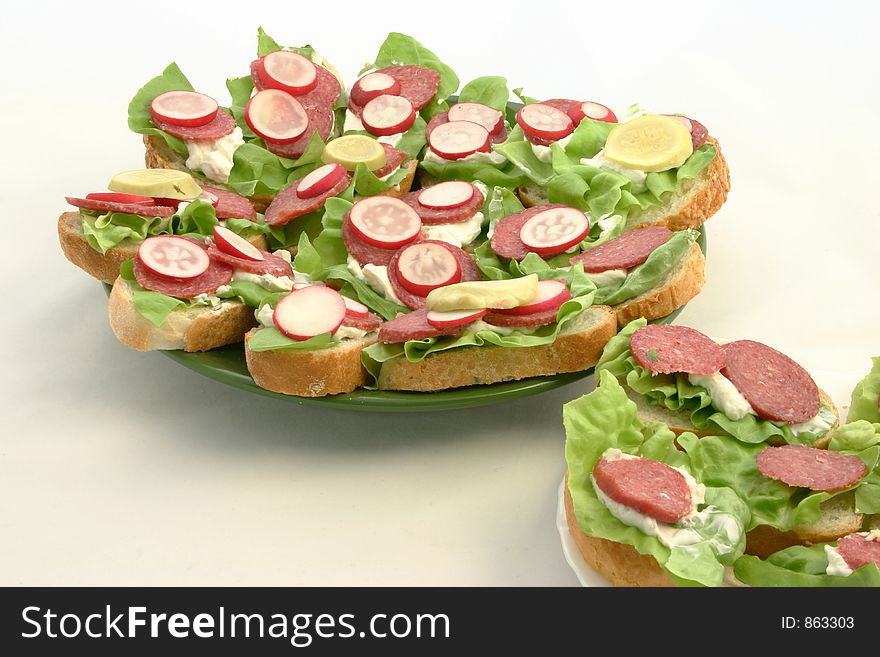 Set Of Spring Sandwiches