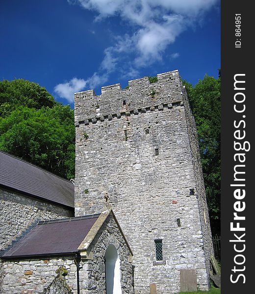 13th century church in ilston, gower, south wales UK