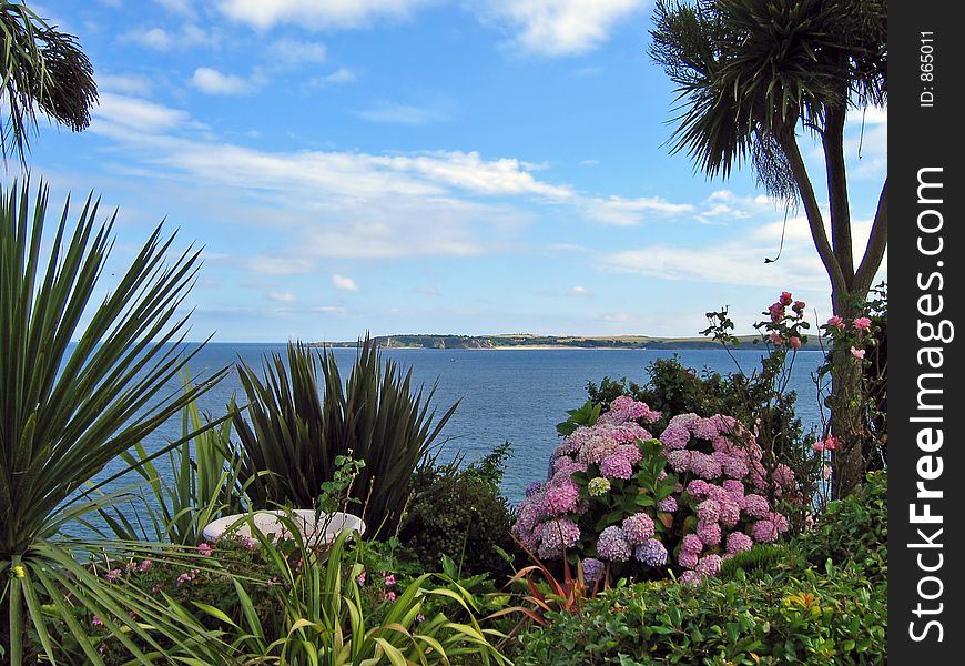 Calder island seen from the tenby promenade. Calder island seen from the tenby promenade